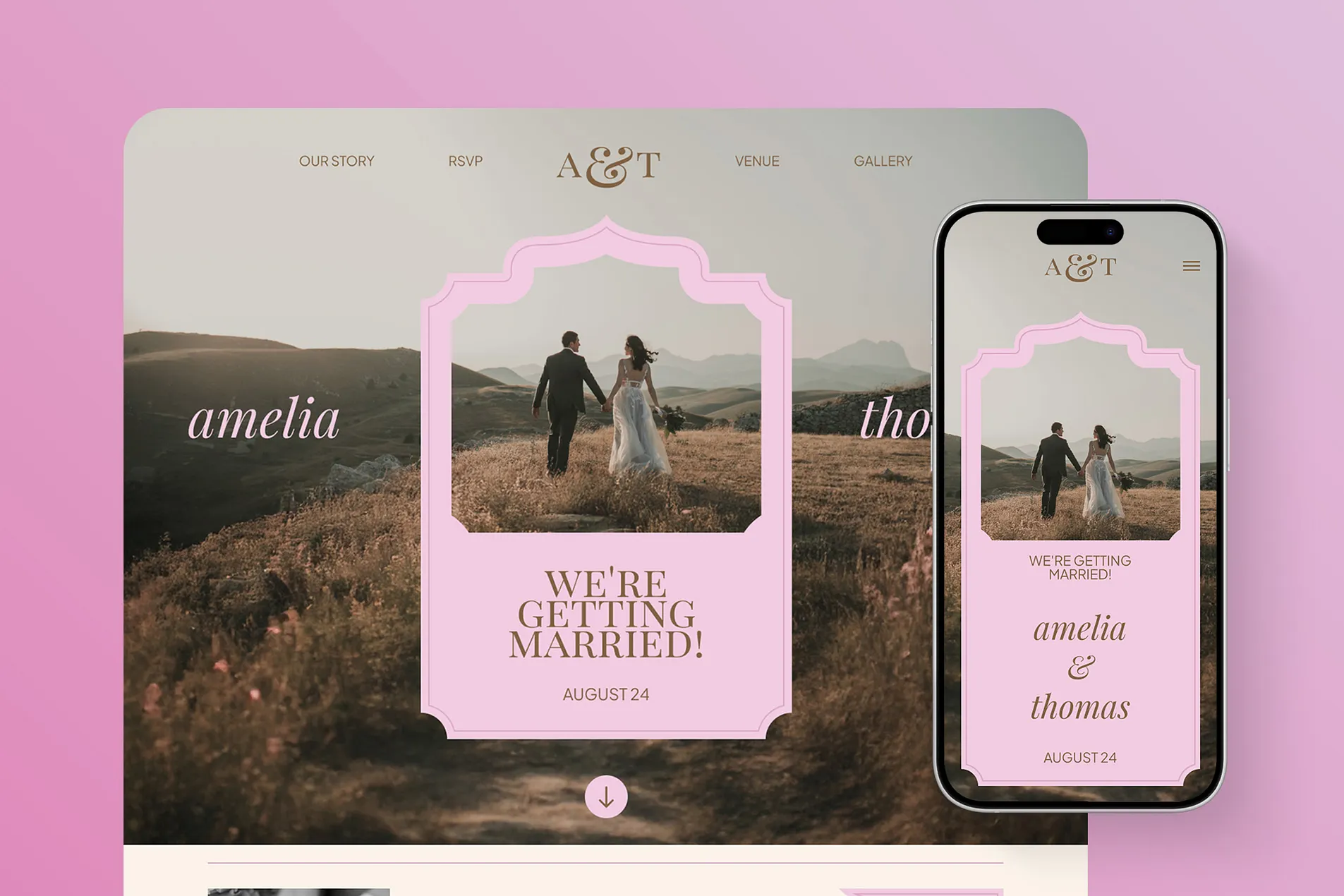 Elegant wedding invitation design